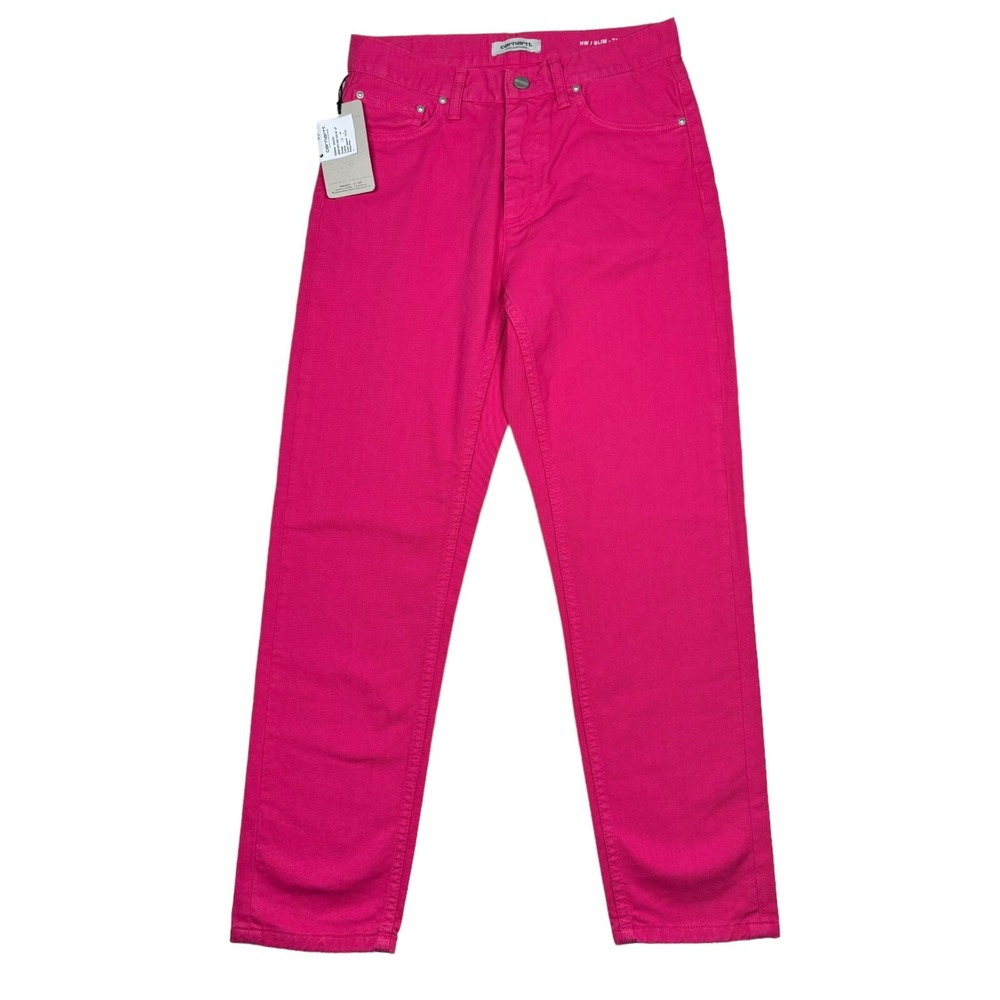NEW - Carhartt WIP Page Carrot Ankle Pant- Ruby Pink- SZ 27